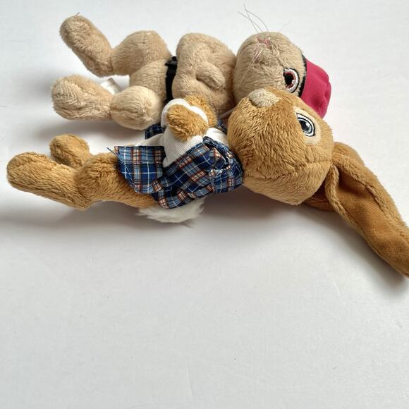 Hop The Movie Lot of 2 Mini Plush Bunny Rabbit 6" Boy Pink Beret Stuffed Animal - Picture 6 of 9